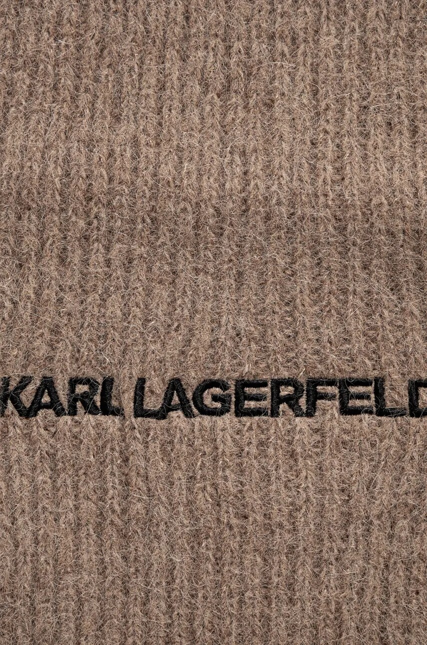 Шарф Karl Lagerfeld жіночий колір коричневий однотонний 246W3305