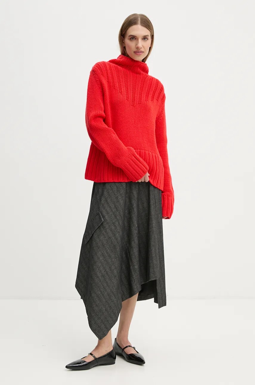 Спідниця Remain Striped Draped колір сірий maxi розкльошена 502080000