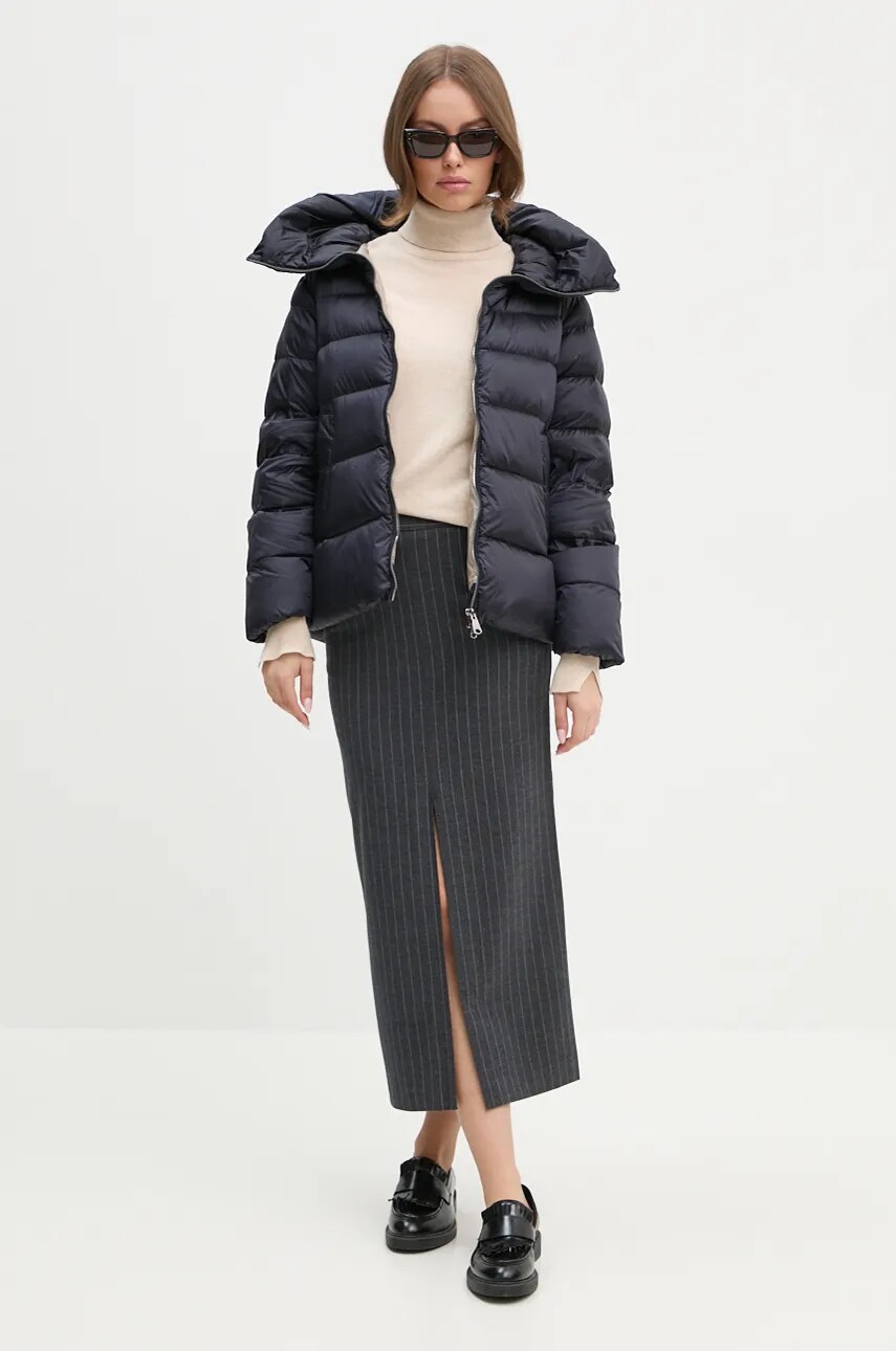 Спідниця United Colors of Benetton колір сірий midi пряма 4KHSD0042