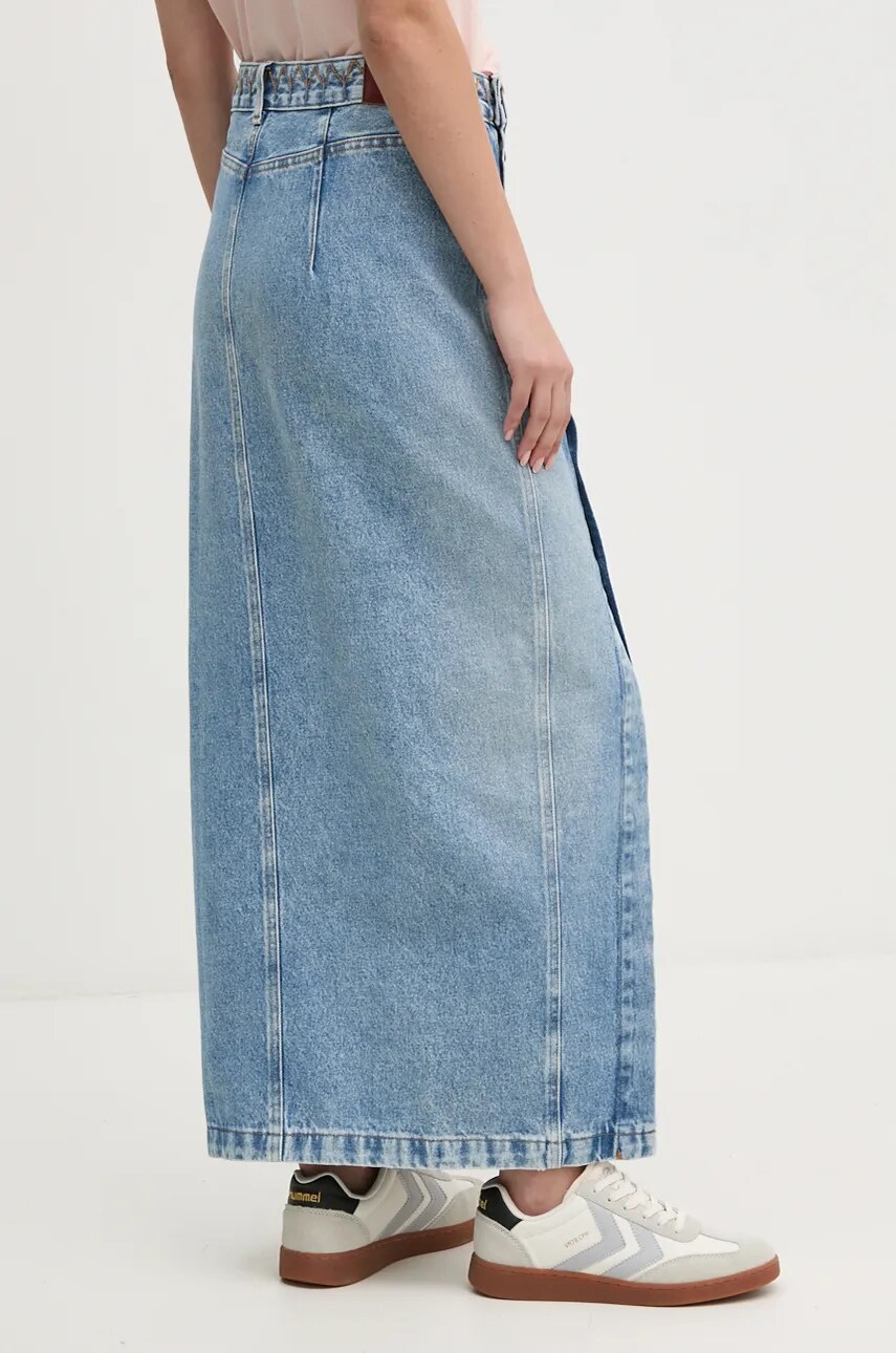 Джинсова спідниця Pepe Jeans MIDI SKIRT UHW EMBRO maxi пряма PL901166