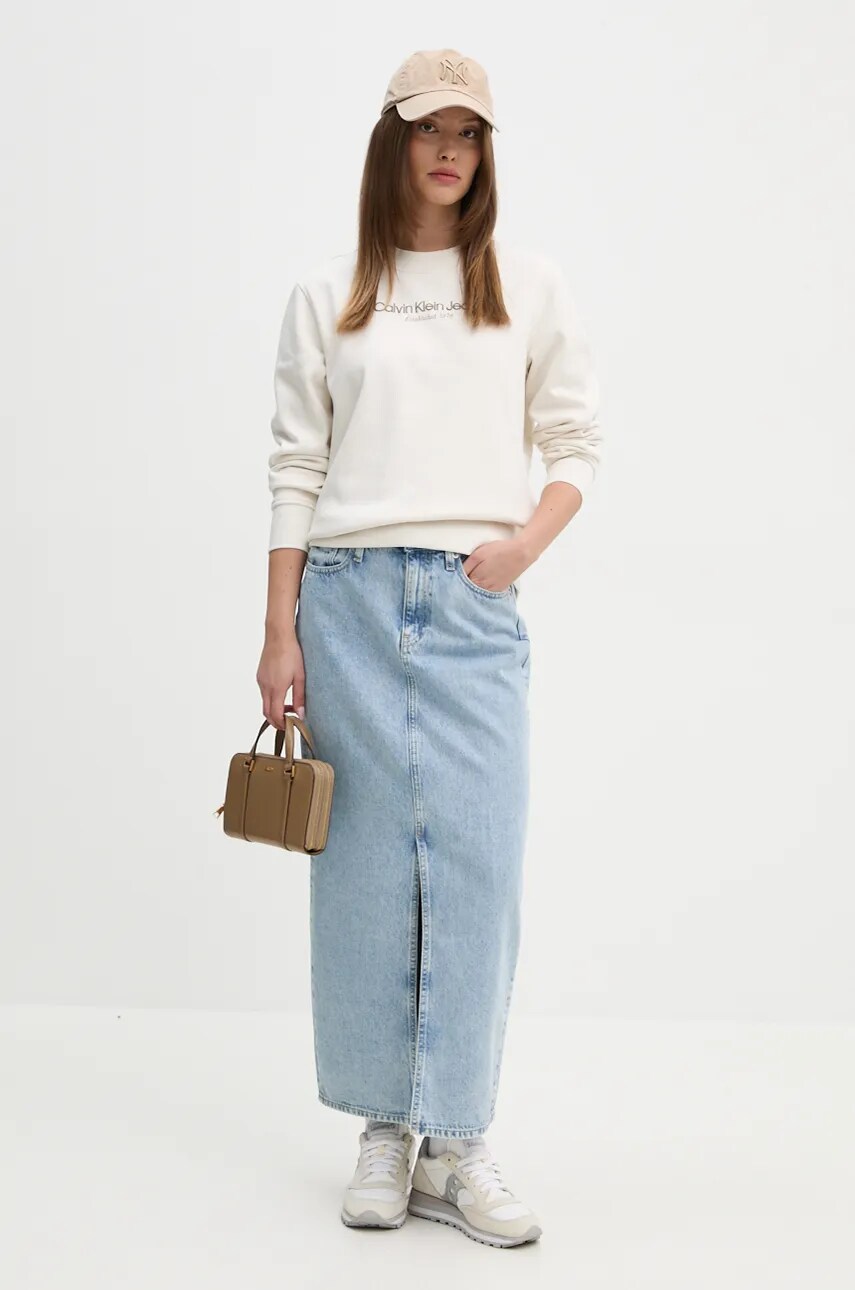 Джинсова спідниця Calvin Klein Jeans maxi пряма J20J224054