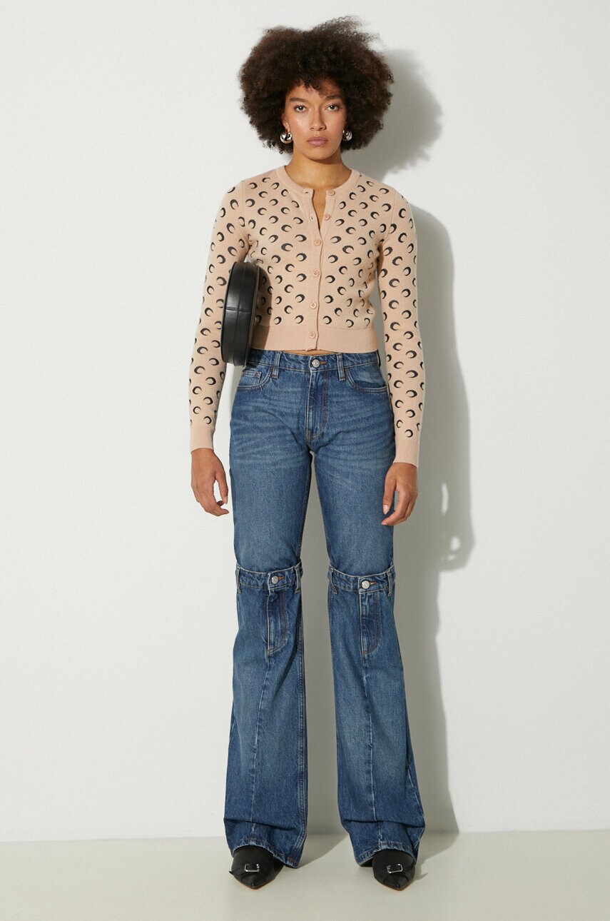 Джинси Coperni Open Knee Jeans жіночі висока посадка COPP55252