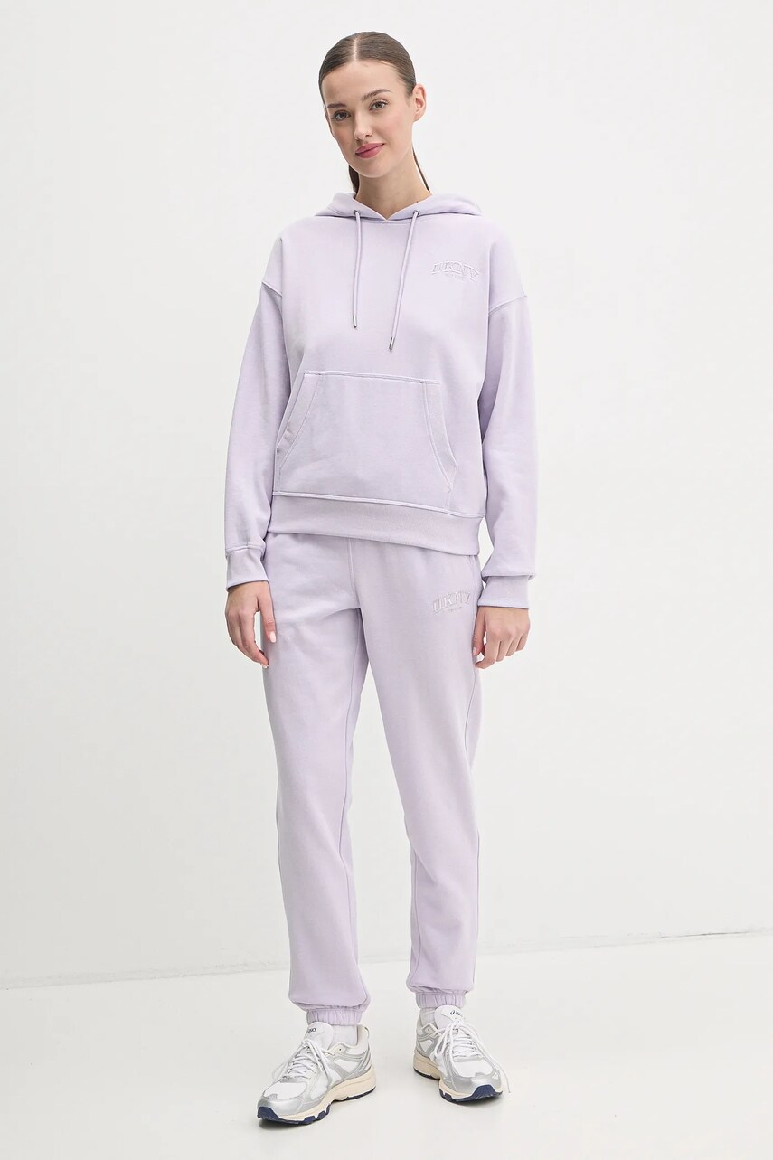 Спортивні штани Dkny колір фіолетовий однотонні DP4P3471