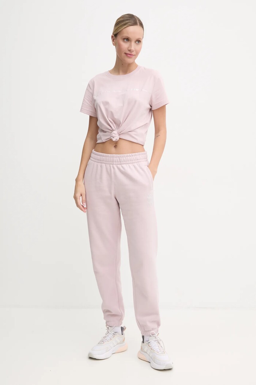 Спортивні штани Dkny колір рожевий меланж DP4P3526