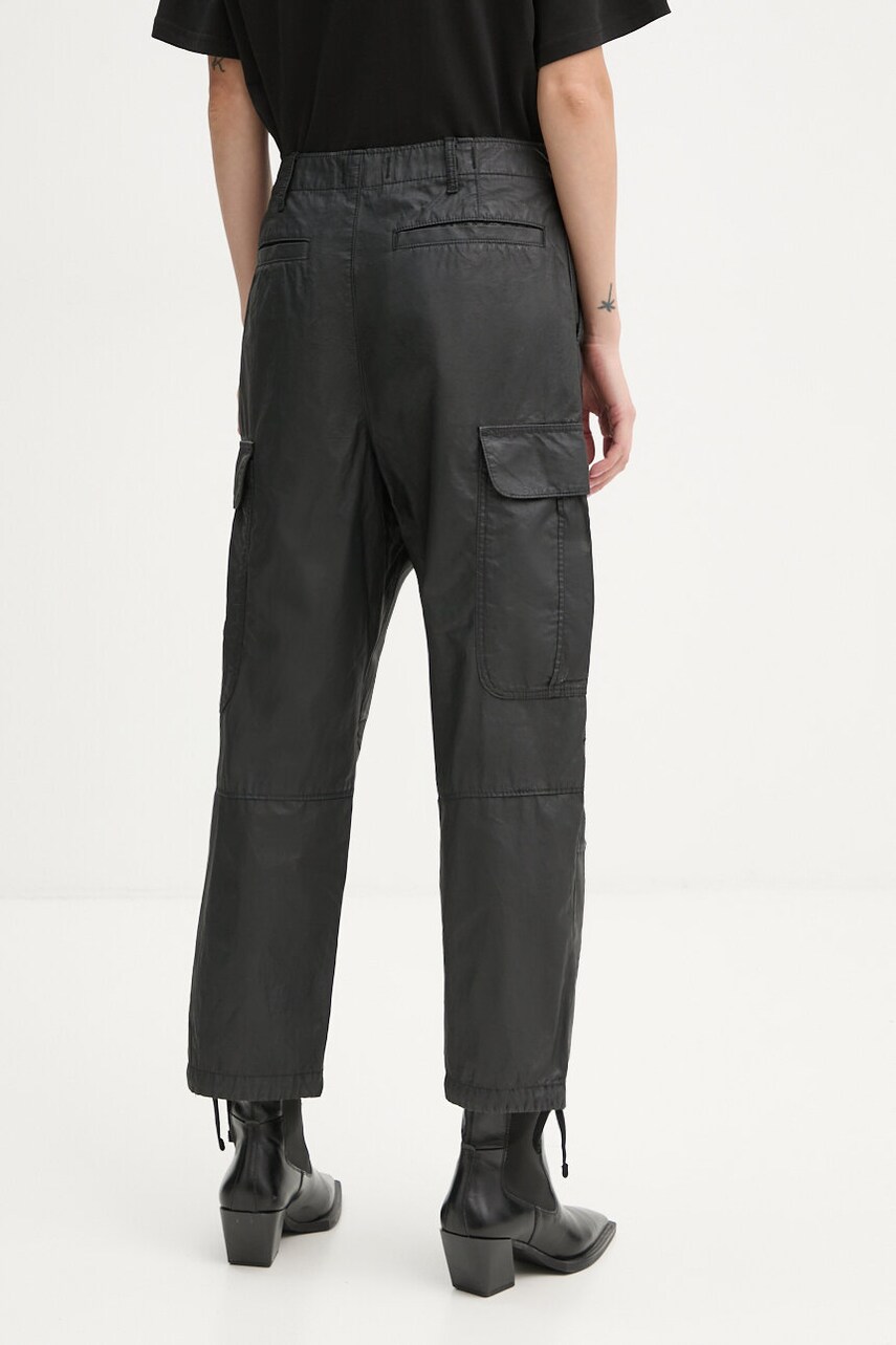 Штани G-Star Raw жіночі колір чорний фасон cargo висока посадка D25251-C973