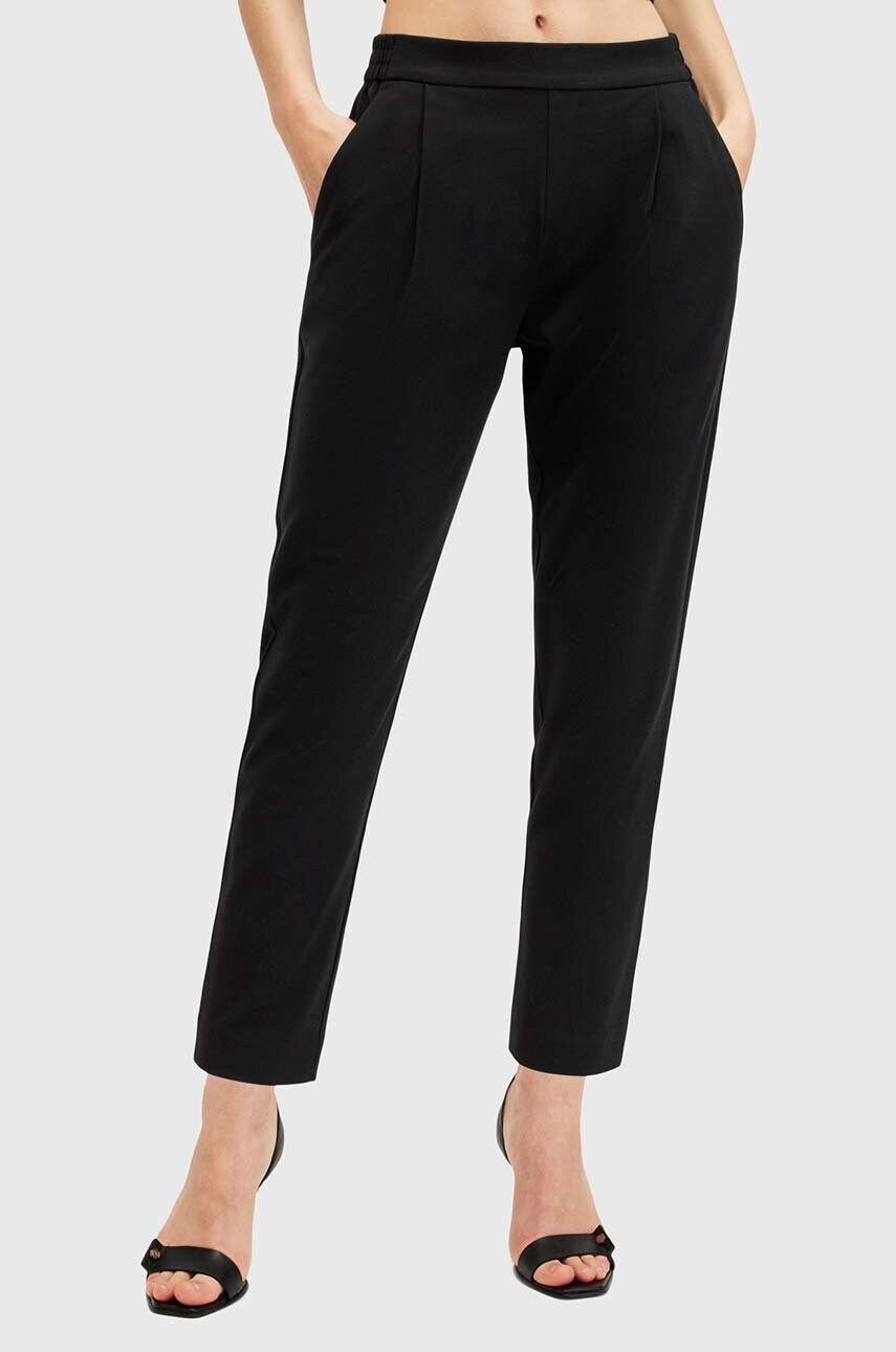 Штани AllSaints ALEIDA TRI TROUSER жіночі колір чорний фасон chinos середня посадка W009QZ