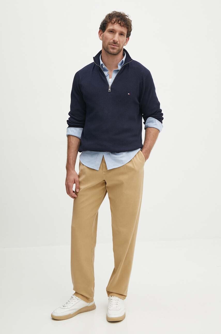 Штани Tommy Hilfiger чоловічі колір бежевий фасон chinos MW0MW35639