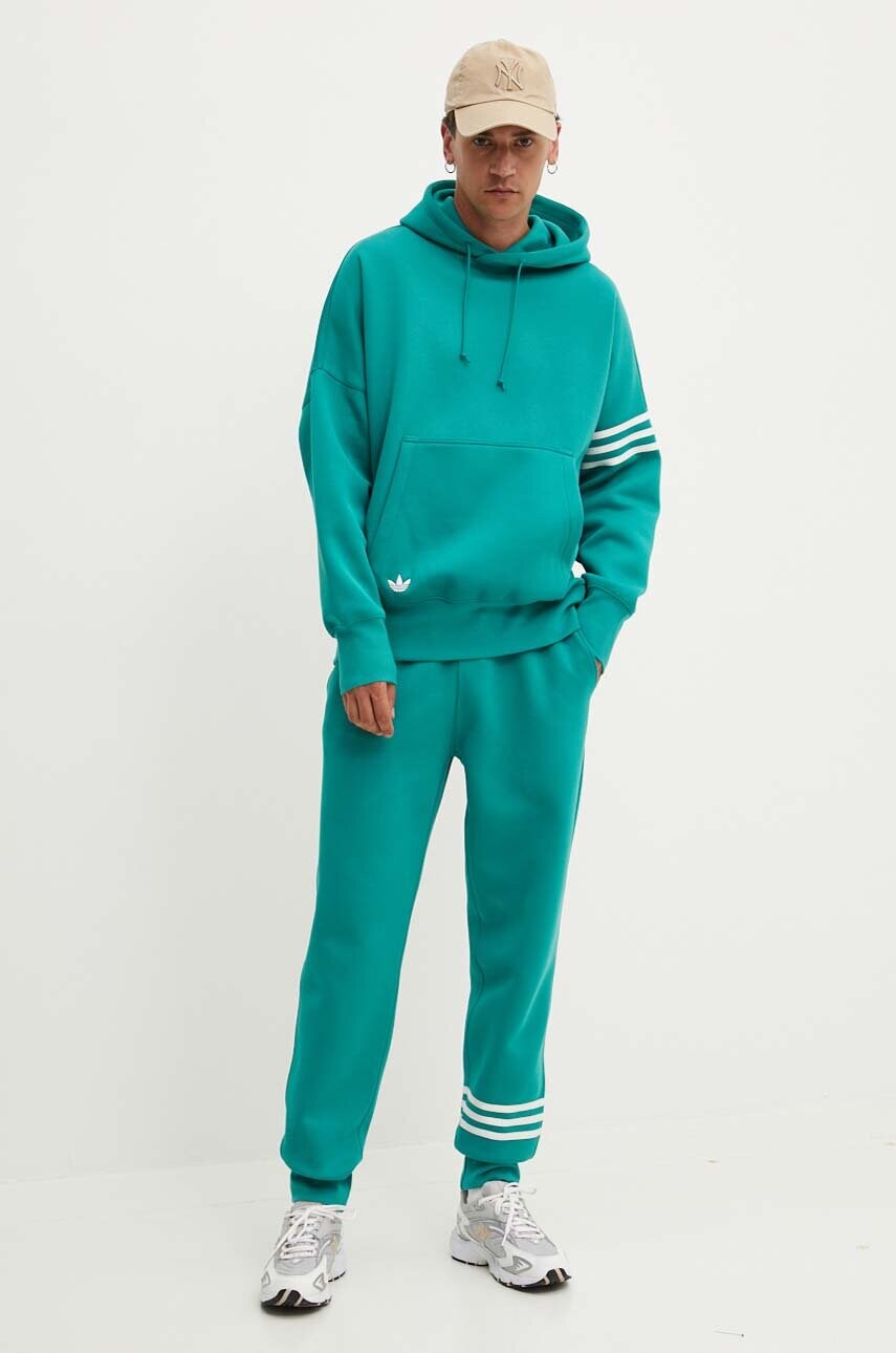 Спортивні штани adidas Originals колір бірюзовий однотонні JF9151