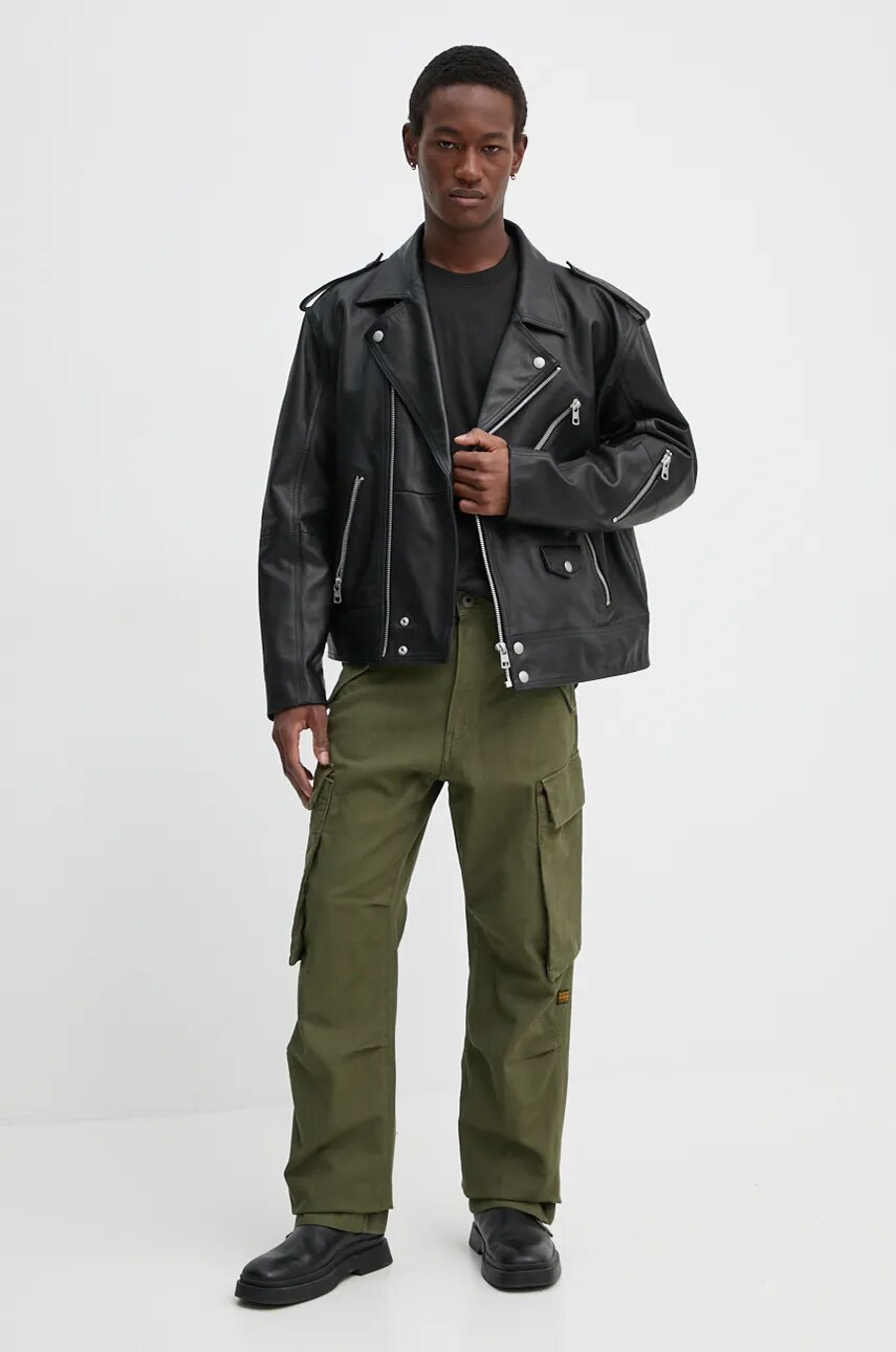 Бавовняні штани G-Star Raw колір зелений прямі D25224-D752