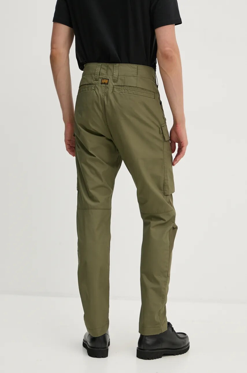 Бавовняні штани G-Star Raw колір зелений облягаючі D25185-C973