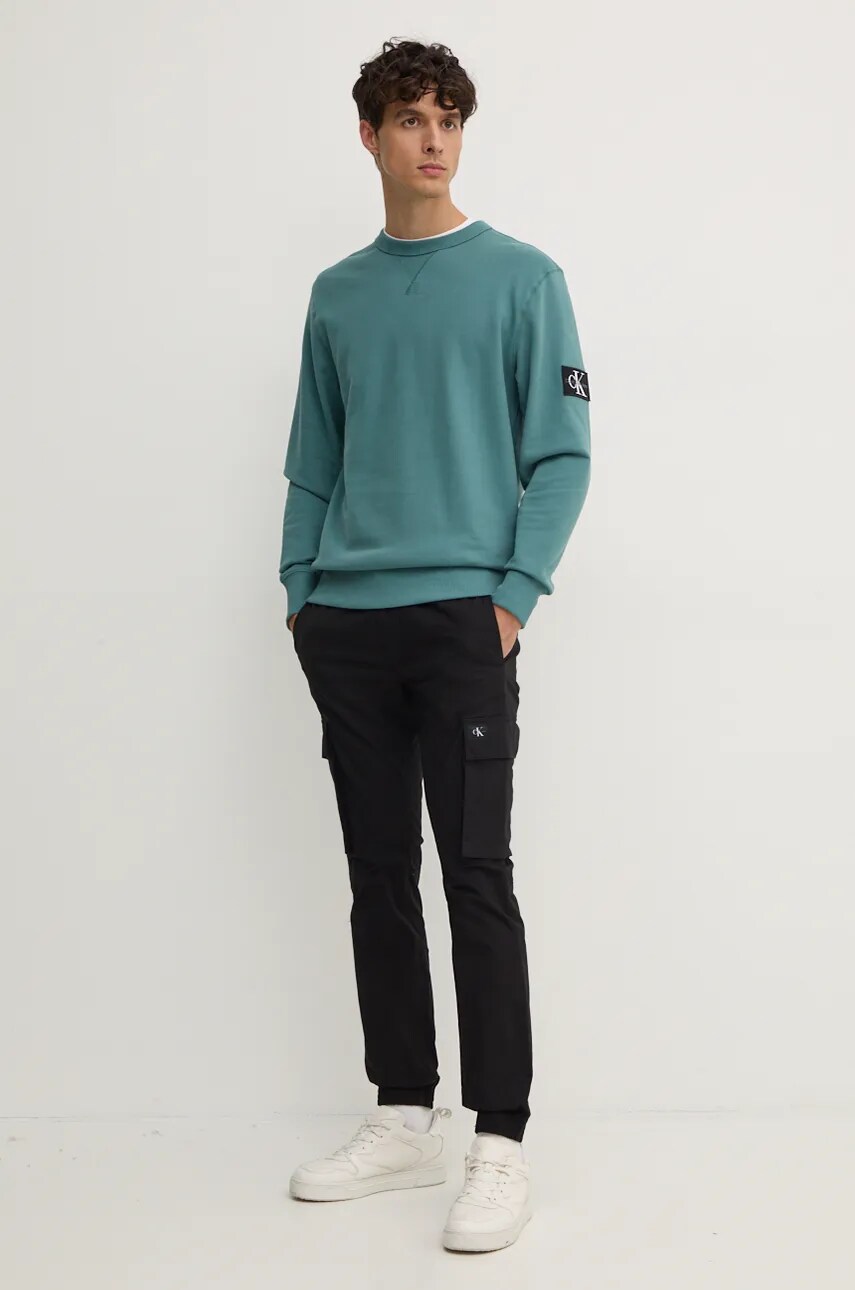 Штани Calvin Klein Jeans чоловічі колір чорний фасон cargo J30J326438