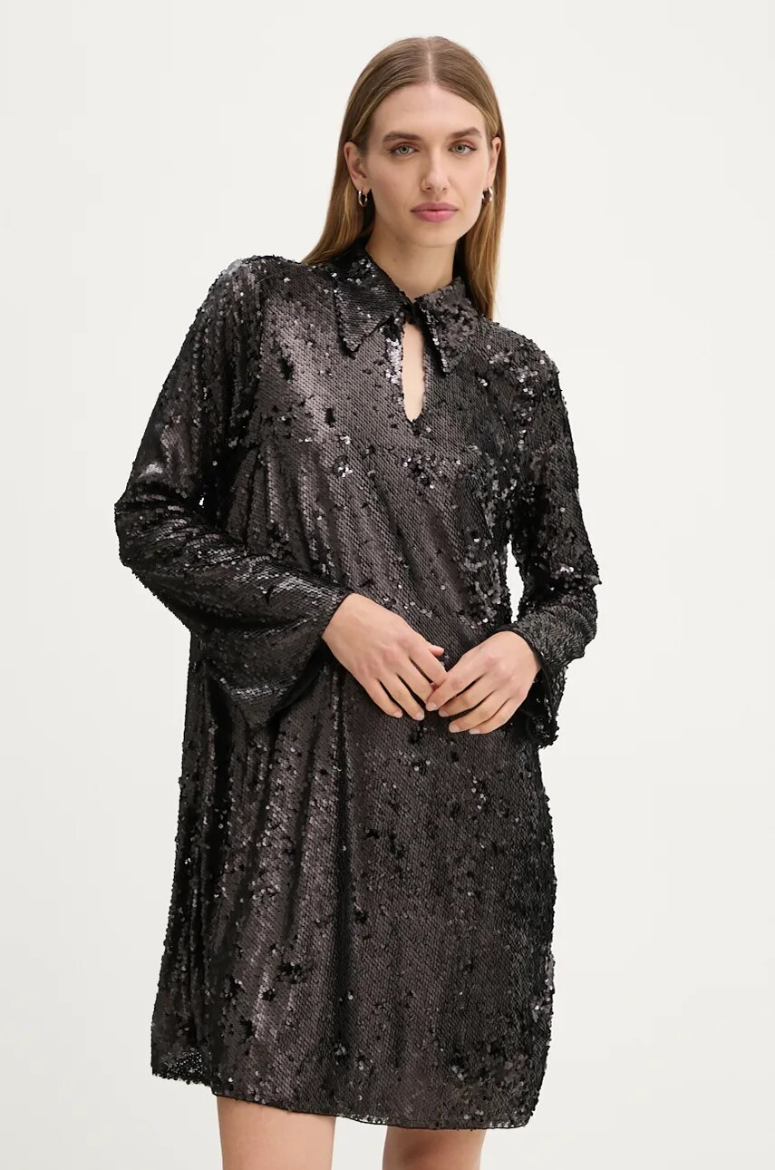 Сукня Bruuns Bazaar MoeaBBUriela dress колір чорний mini пряма BBW4191