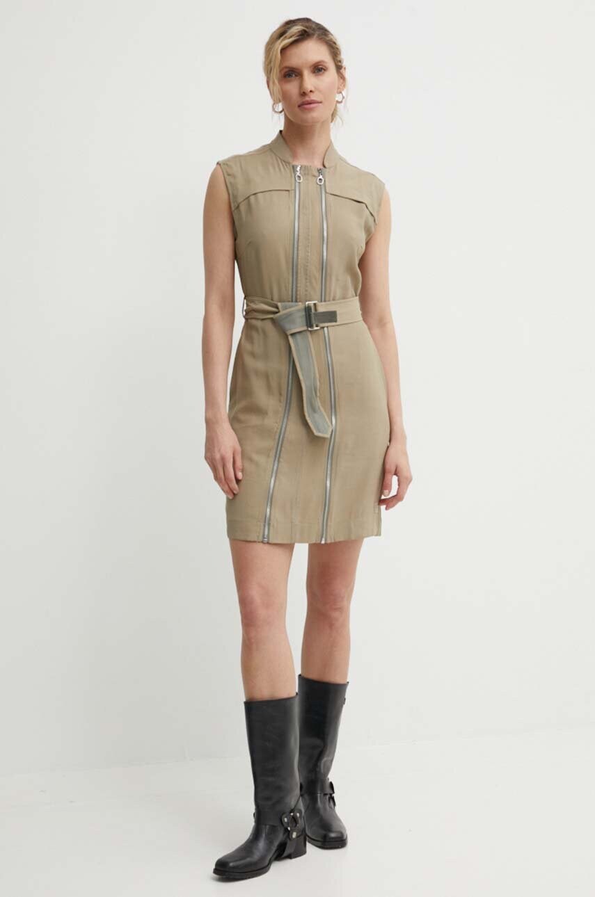 Сукня G-Star Raw колір бежевий mini пряма D24624-D522