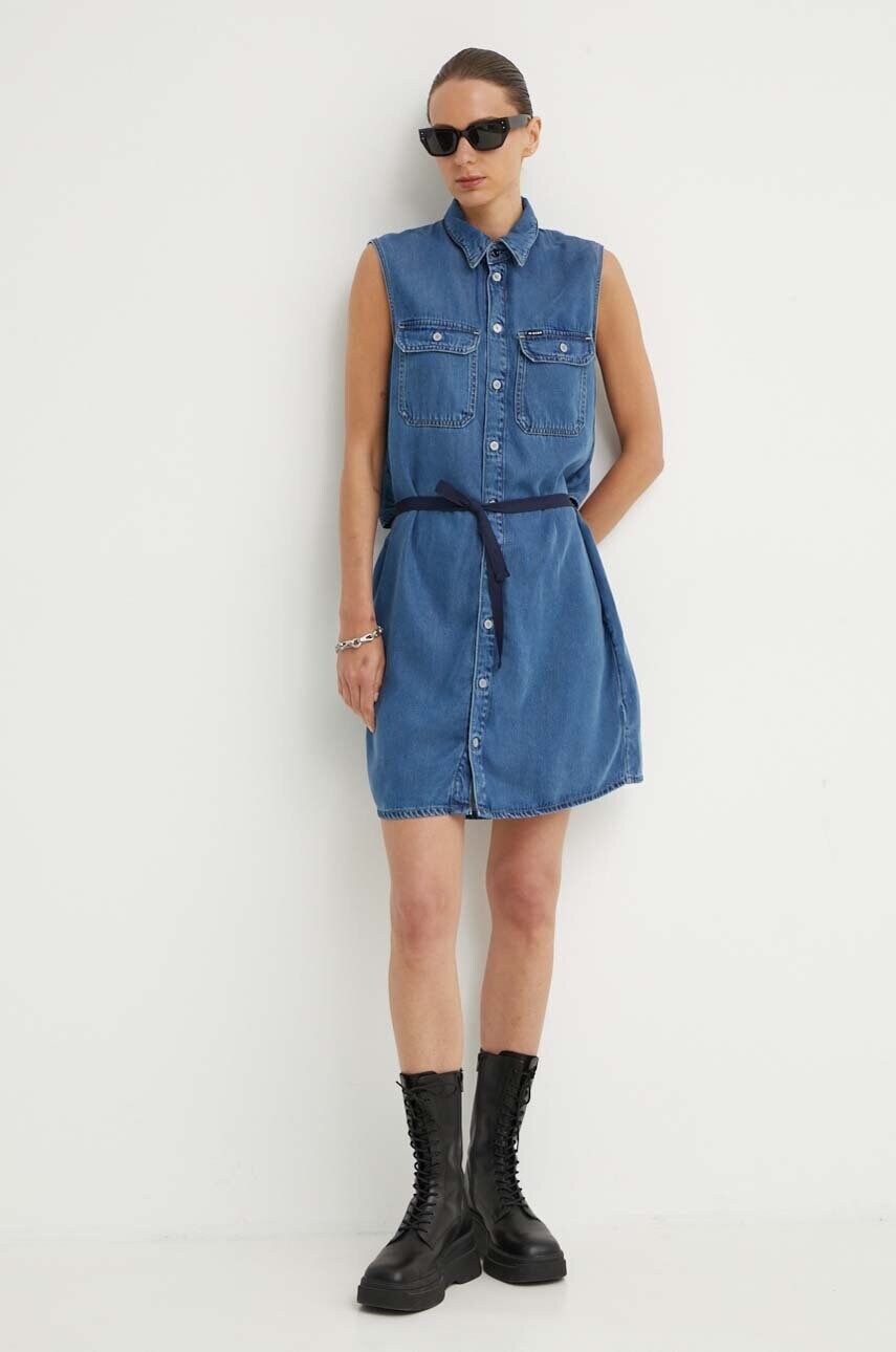 Джинсова сукня G-Star Raw mini пряма D24872-D548