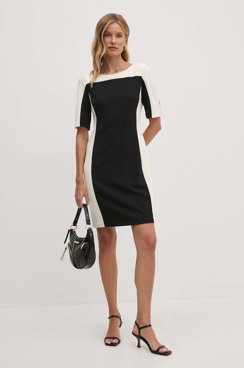 Сукня Dkny колір бежевий mini пряма DD4E189A