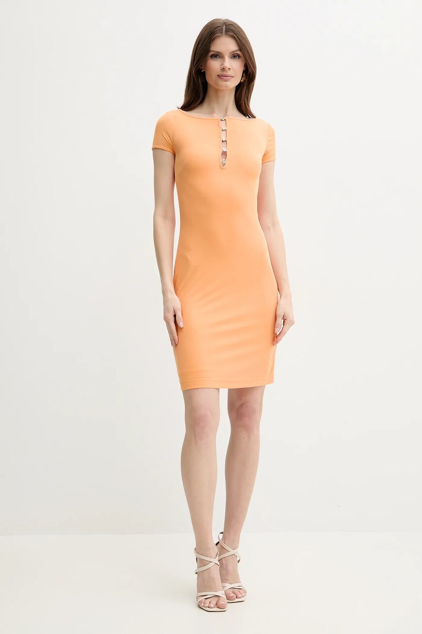 Сукня Guess ELIS колір рожевий mini розкльошена W4YK13 KAQL2