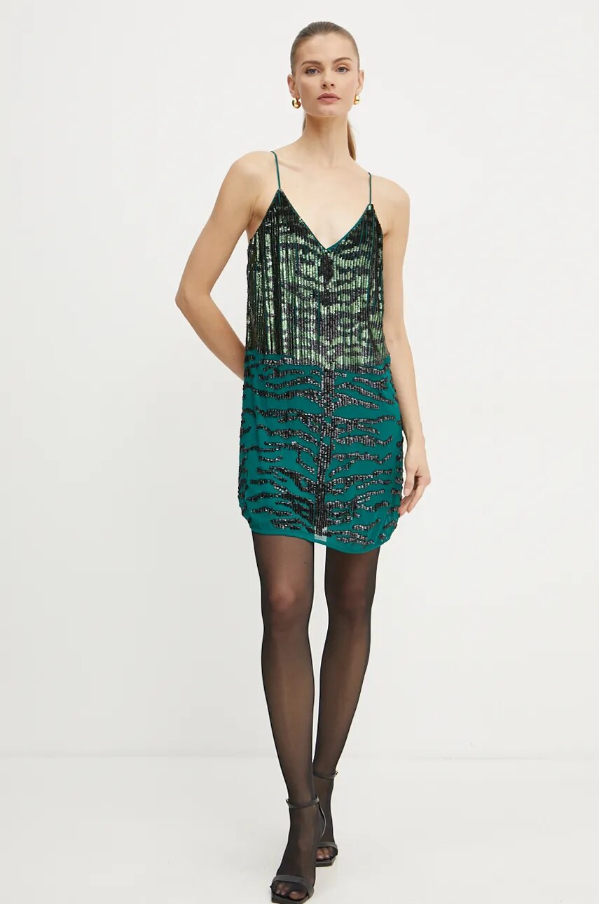 Сукня Pinko колір зелений mini пряма 103849 A200