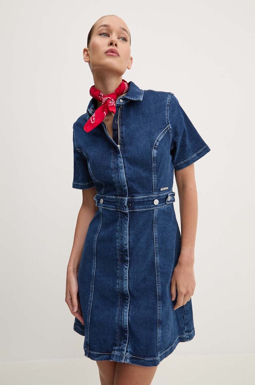 Джинсова сукня Tommy Jeans mini розкльошена DW0DW18593