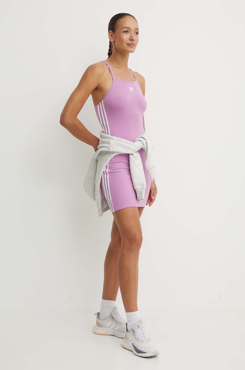 Сукня adidas Originals колір рожевий mini облягаюча IY7292