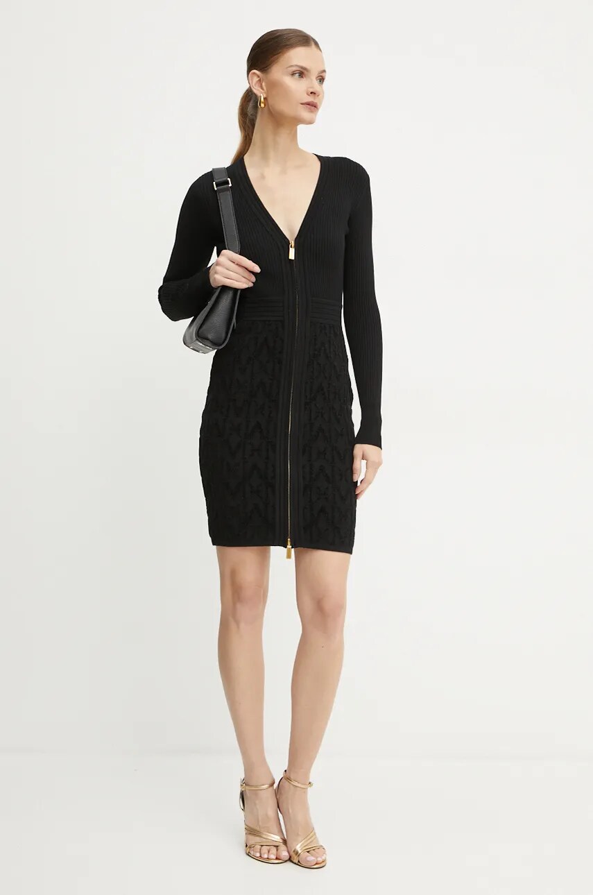Сукня Marciano Guess HERMIONE колір чорний midi пряма 4BGK91 5661Z