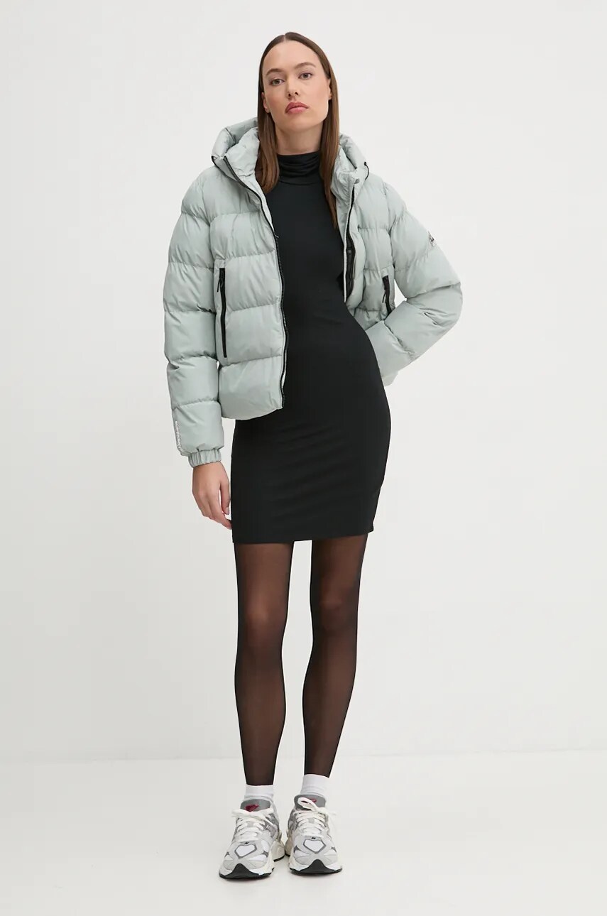Сукня Superdry колір чорний mini облягаюча W8011765A-02A