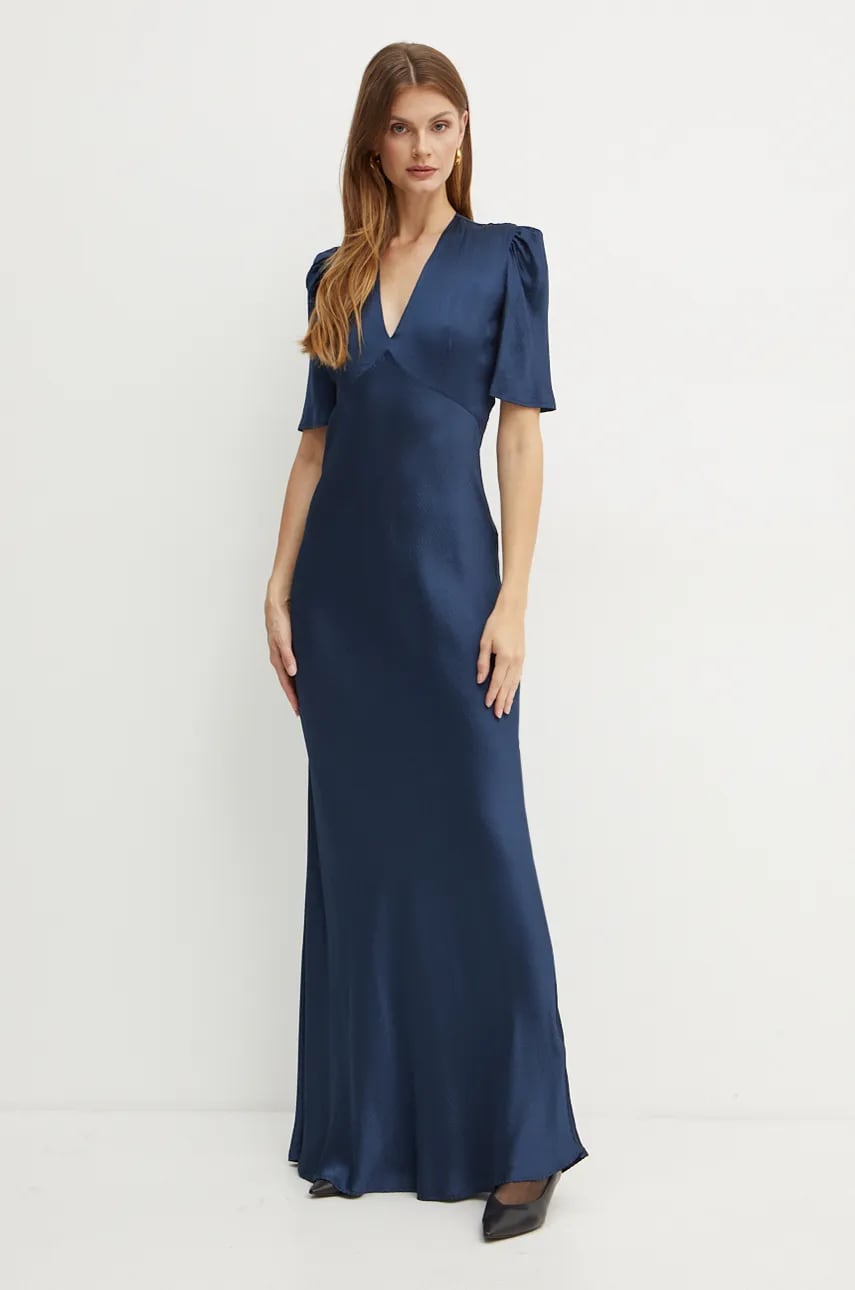 Сукня Twinset колір синій maxi розкльошена 242TP2475
