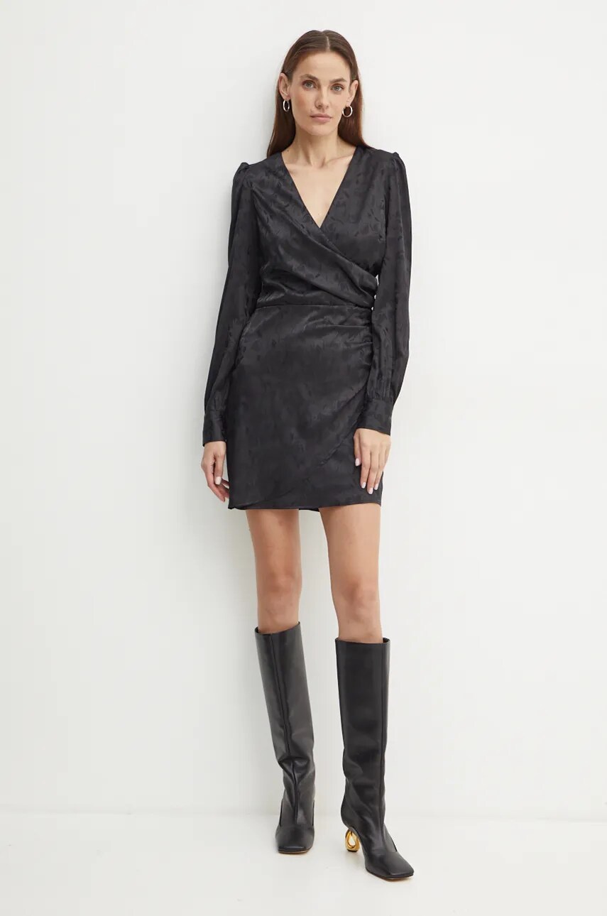 Сукня Guess MARION колір чорний mini розкльошена W4BK40 WGLK2