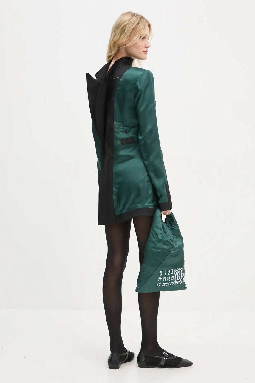 Сукня MM6 Maison Margiela колір зелений mini облягаюча S62DA0036.S41355