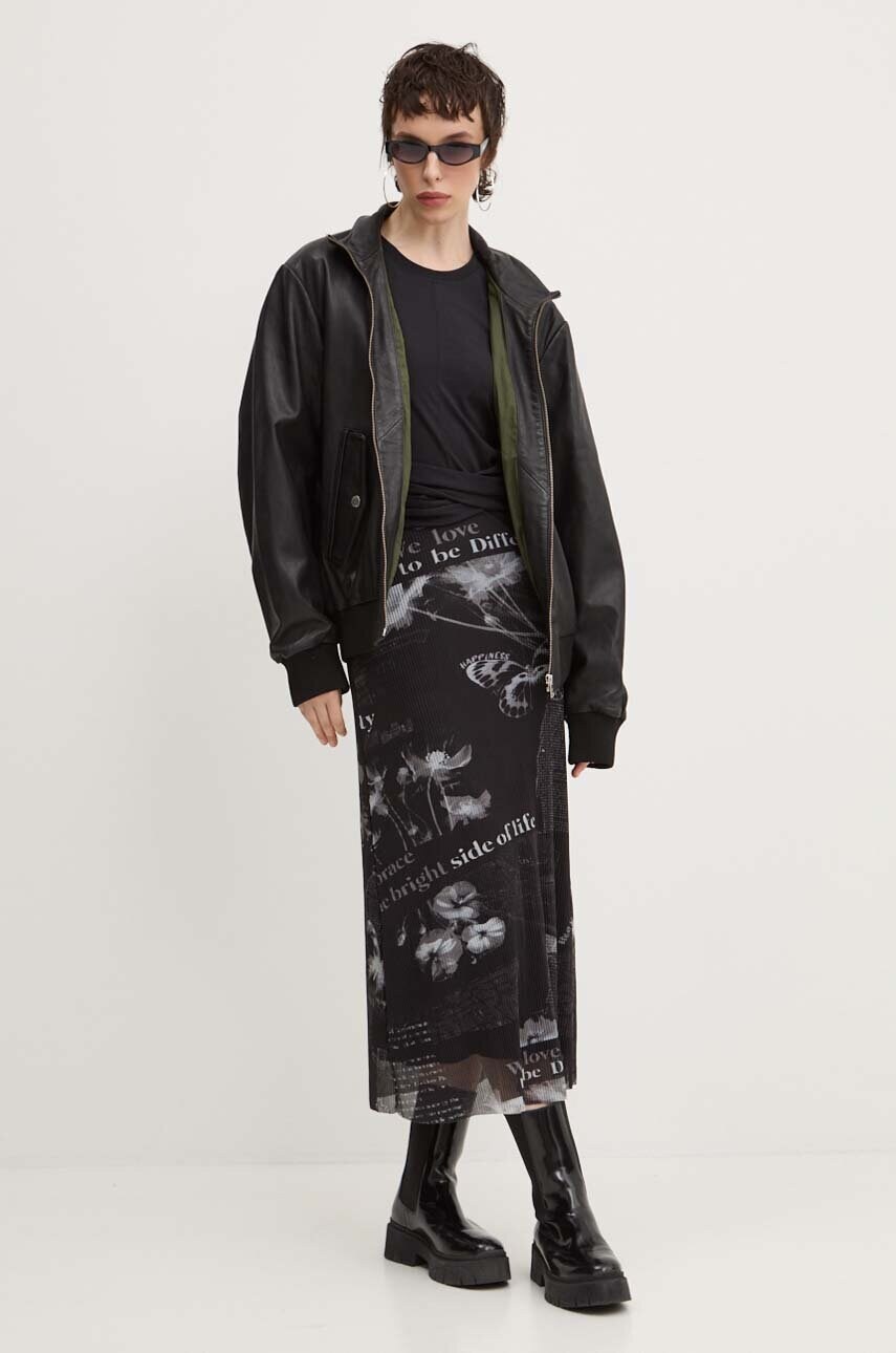 Сукня Desigual GOOD NEWS колір чорний maxi розкльошена 24WWVK77