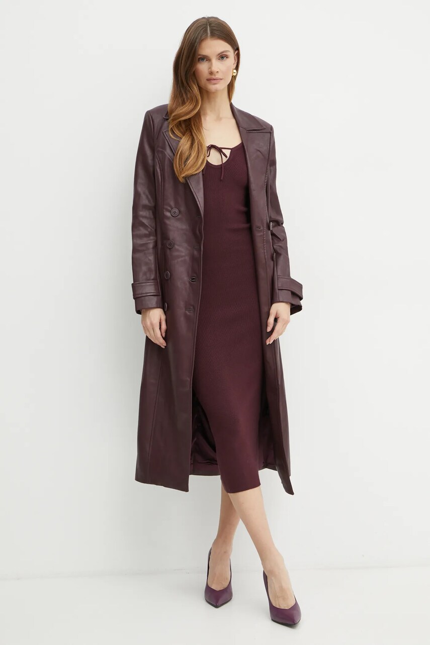 Сукня Bardot VERONA колір бордовий maxi облягаюча 59529DB