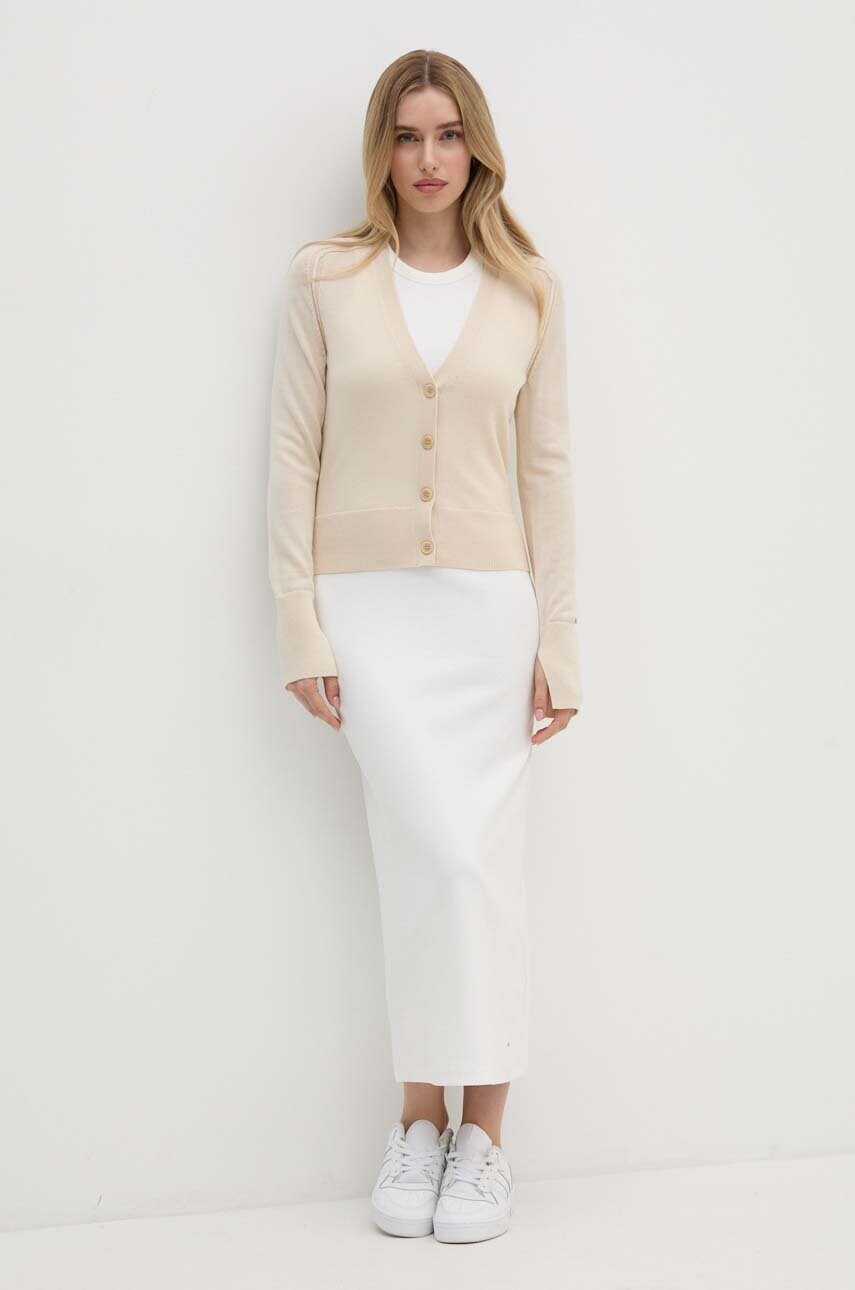 Вовняний кардиган Calvin Klein колір бежевий легкий K20K207574