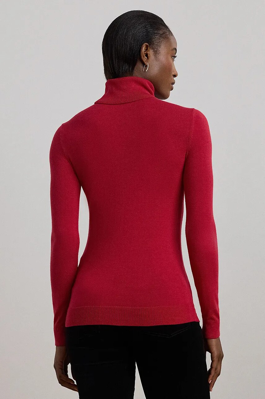 Светр з домішкою шовку Lauren Ralph Lauren колір бежевий легкий гольф 200940470