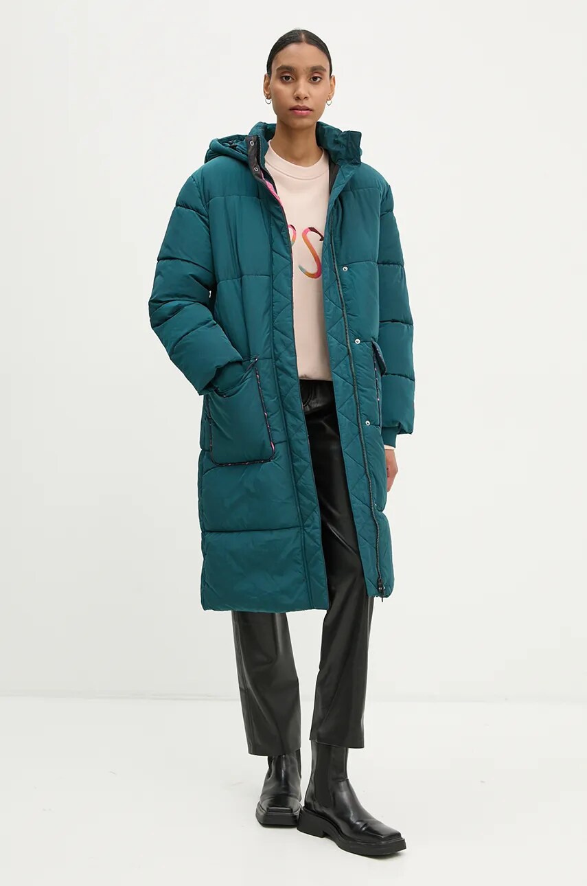 Куртка PS Paul Smith жіноча колір бірюзовий зимова W2R.262C.N22088