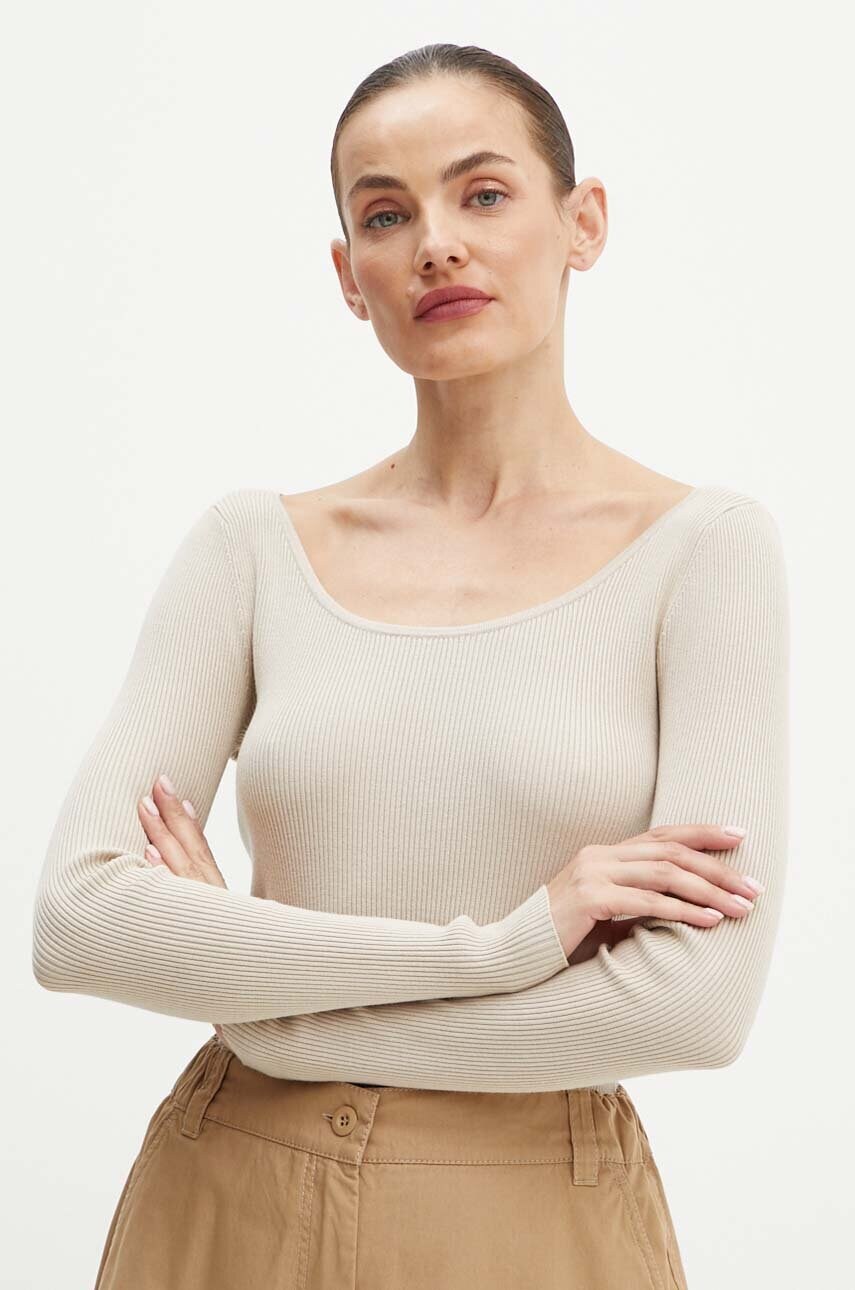 Светр Max Mara Leisure жіночий колір бежевий легкий 2426366048600