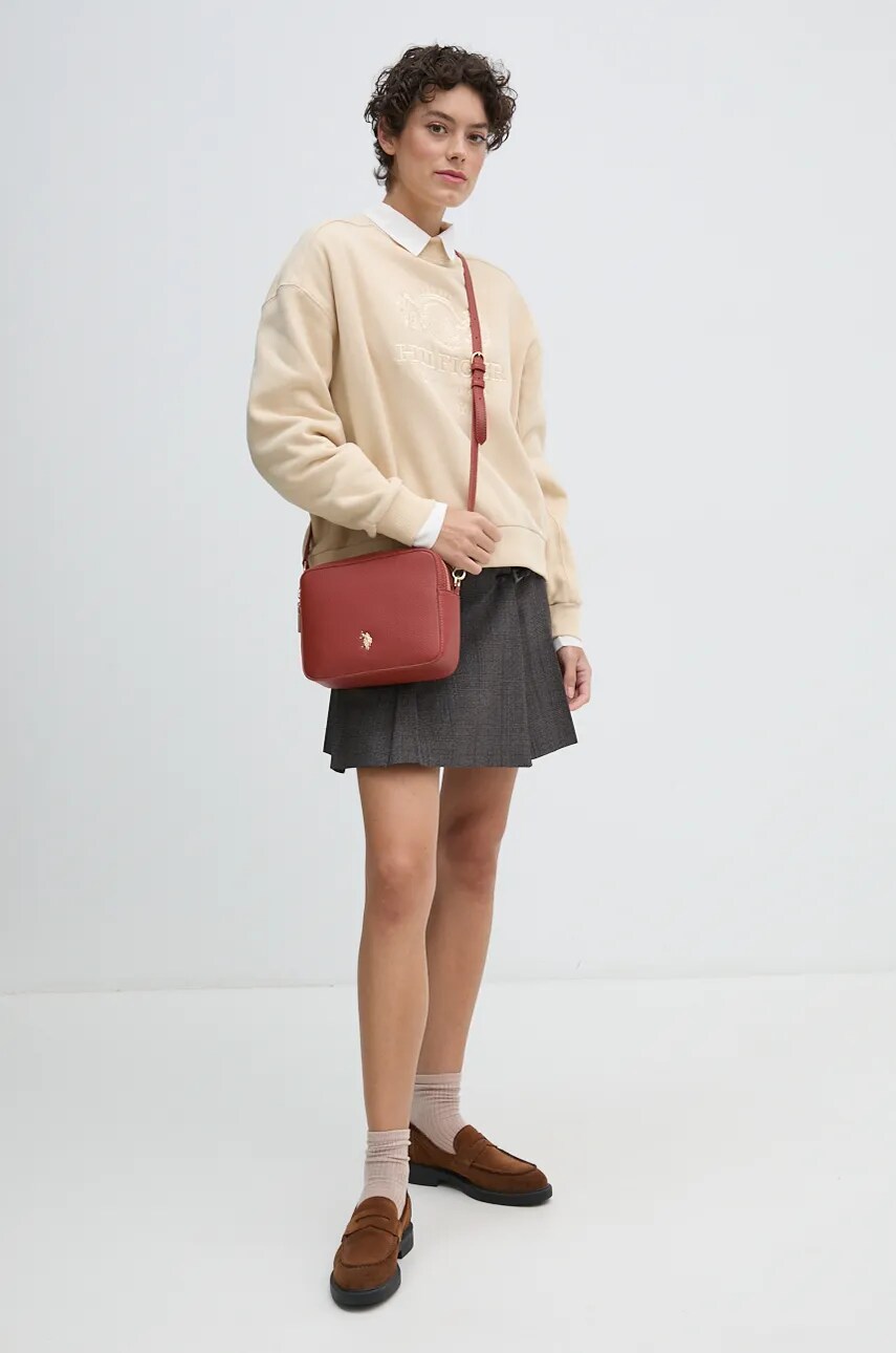 Кофта Tommy Hilfiger жіноча колір бежевий з аплікацією WW0WW43495