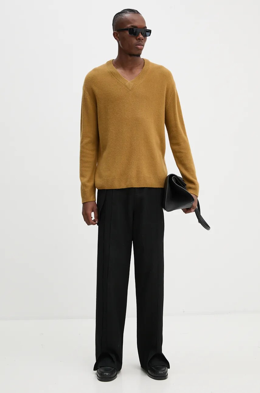 Вовняний светр A.P.C. pull dany чоловічий колір жовтий  WYAAD.M23380