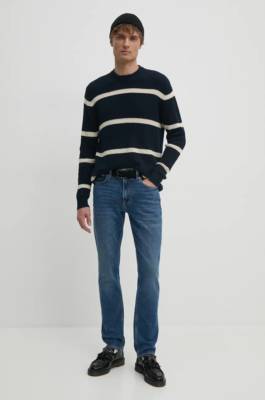 Бавовняний светр Pepe Jeans CAIRO колір синій легкий PM702444