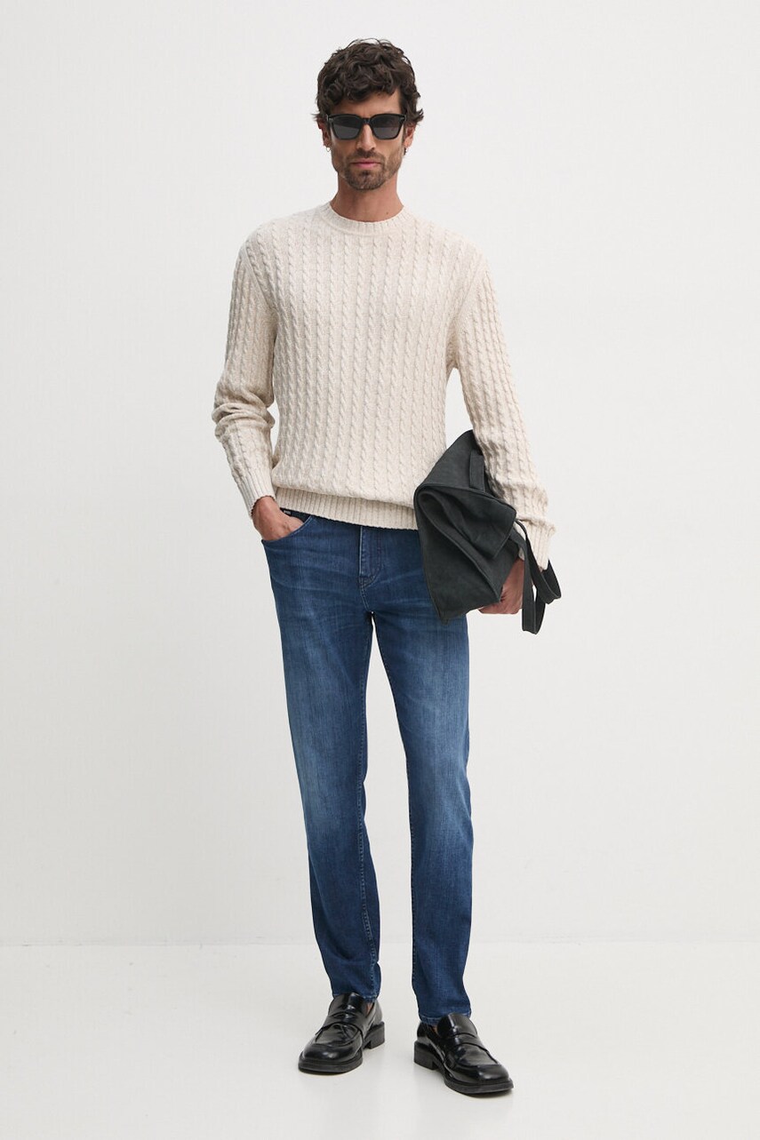 Бавовняний светр Pepe Jeans CHARLIE колір бежевий легкий PM702453