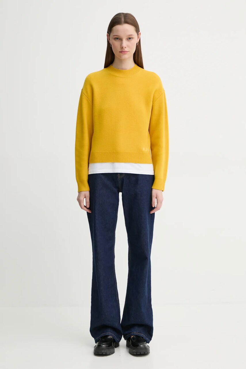 Вовняний светр A.P.C. pull esther жіночий колір жовтий  WVBDK.F23373