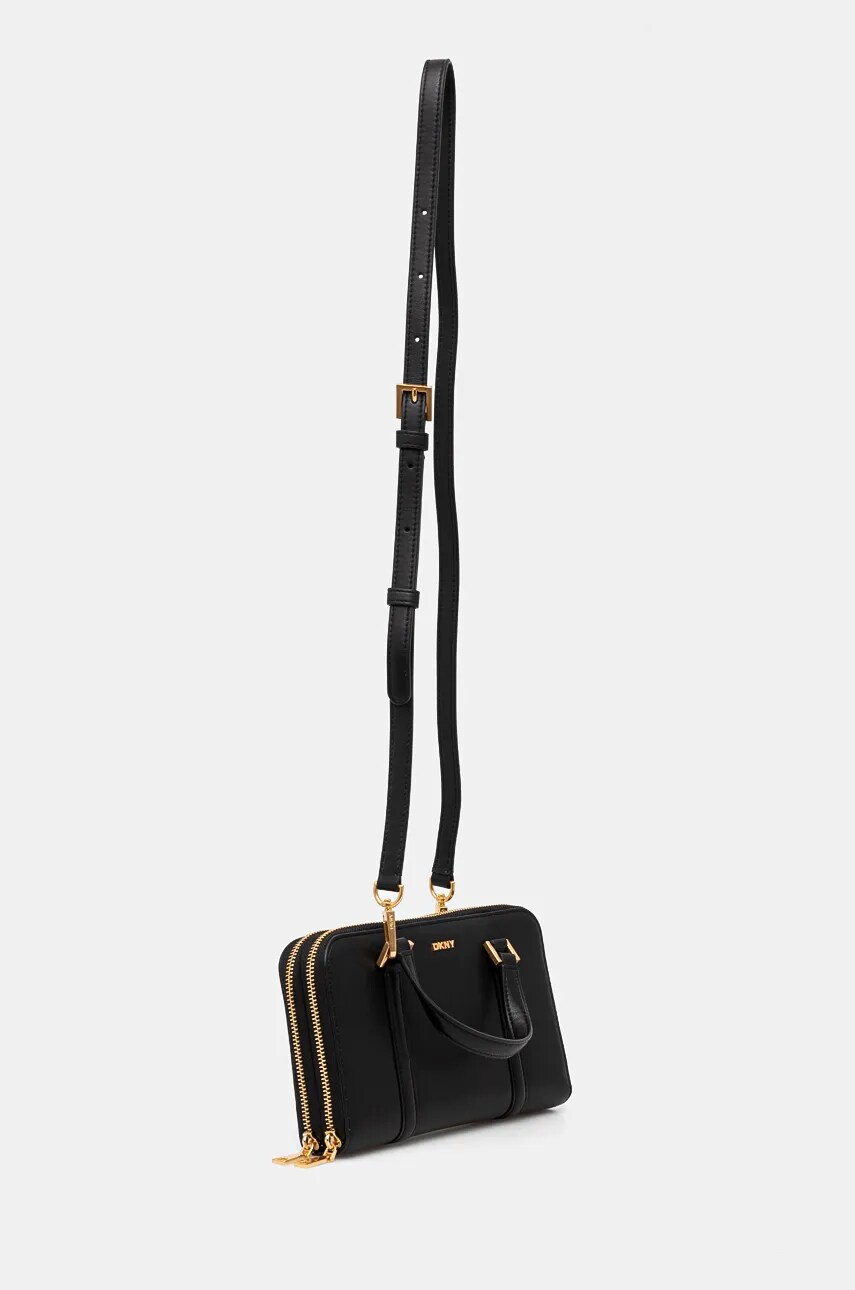 Шкіряна сумочка Dkny колір чорний R435KG49