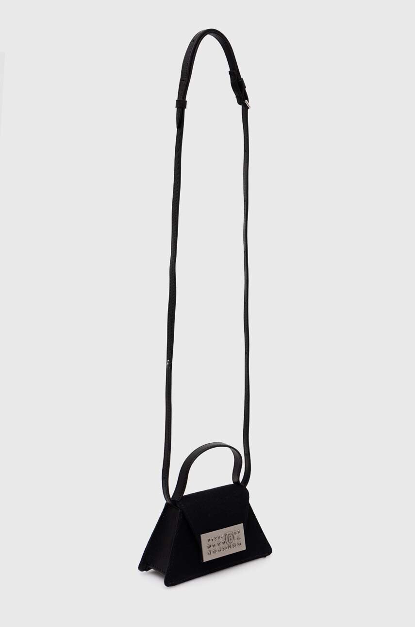 Шкіряна сумочка MM6 Maison Margiela колір чорний SB5ZI0006