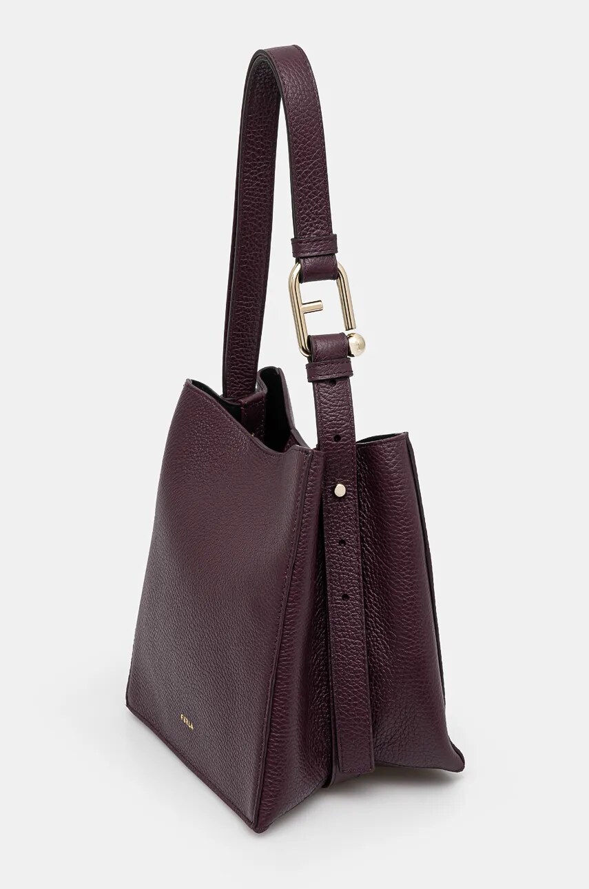 Шкіряна сумочка Furla колір фіолетовий WB01373.HSF000.2516S