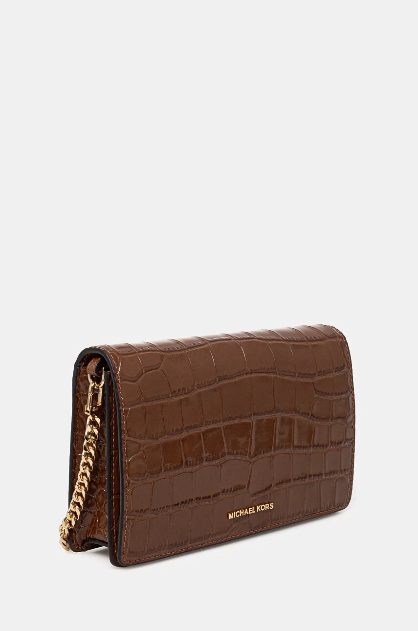 Шкіряна сумочка MICHAEL Michael Kors колір коричневий 32F4GJ6C8E
