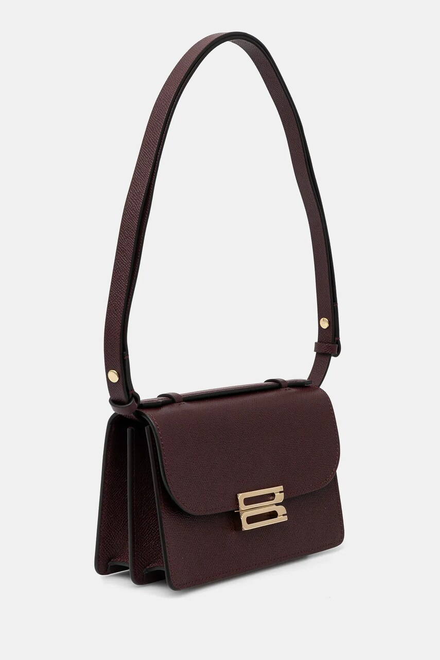 Шкіряна сумочка Victoria Beckham колір бордовий B424AAC005975A