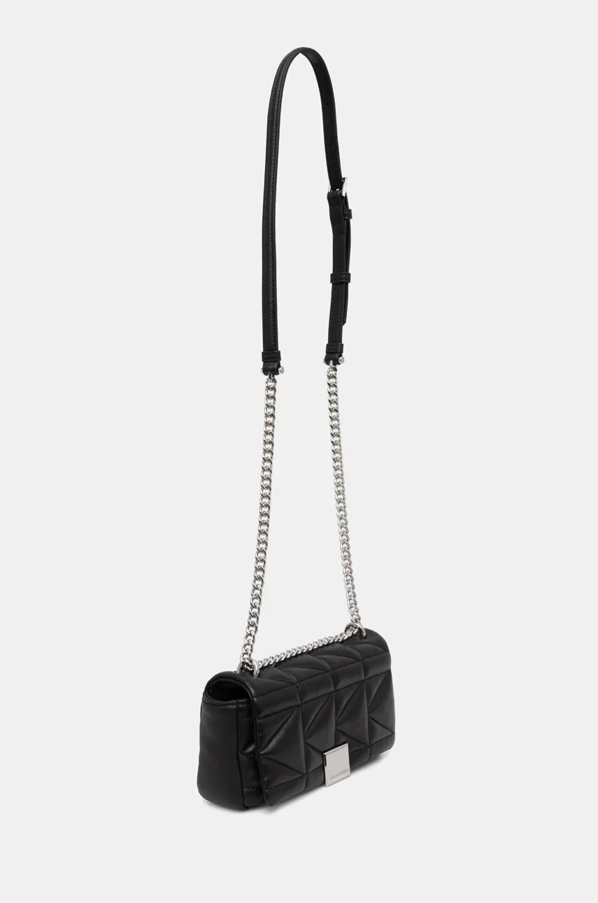 Шкіряна сумочка Karl Lagerfeld колір чорний 246W3089