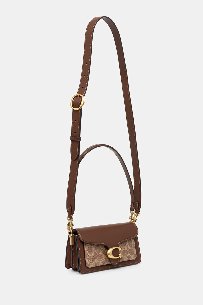 Шкіряна сумочка Coach Tabby колір коричневий CY200