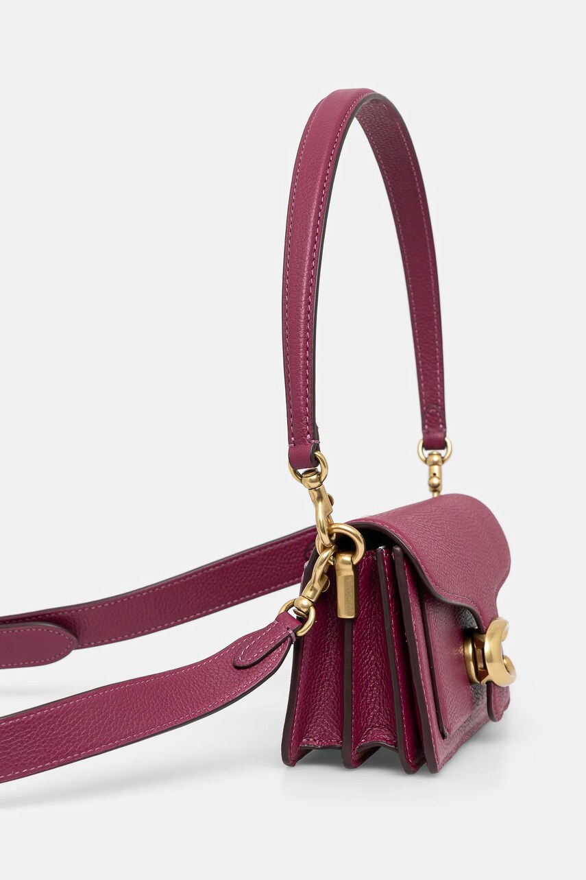 Шкіряна сумочка Coach Tabby колір рожевий CY201