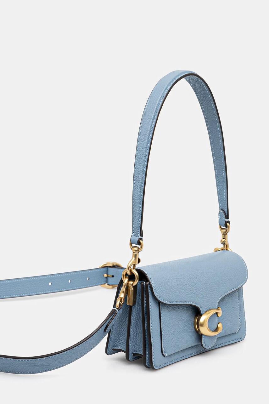 Шкіряна сумочка Coach Tabby колір бежевий CY201