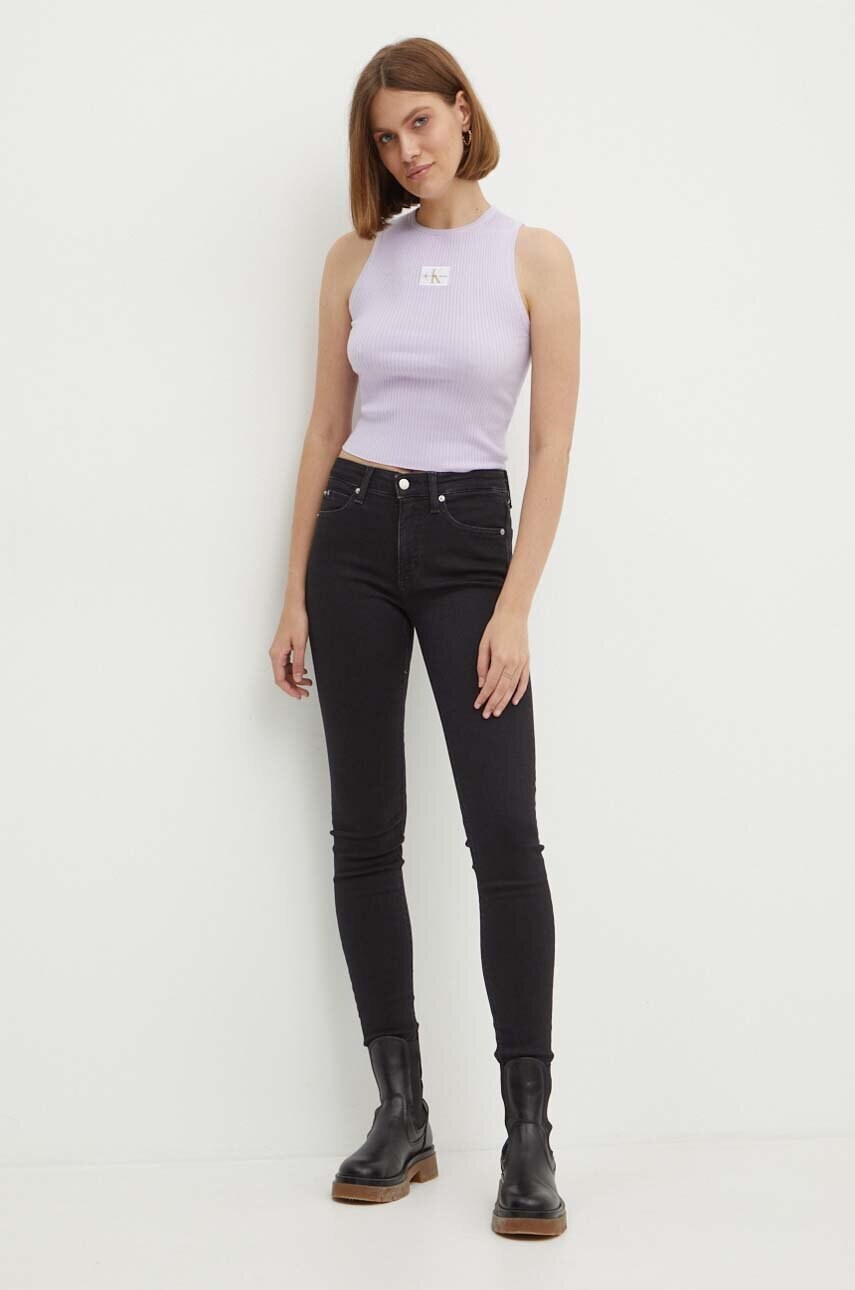 Топ Calvin Klein Jeans жіночий колір фіолетовий J20J223616