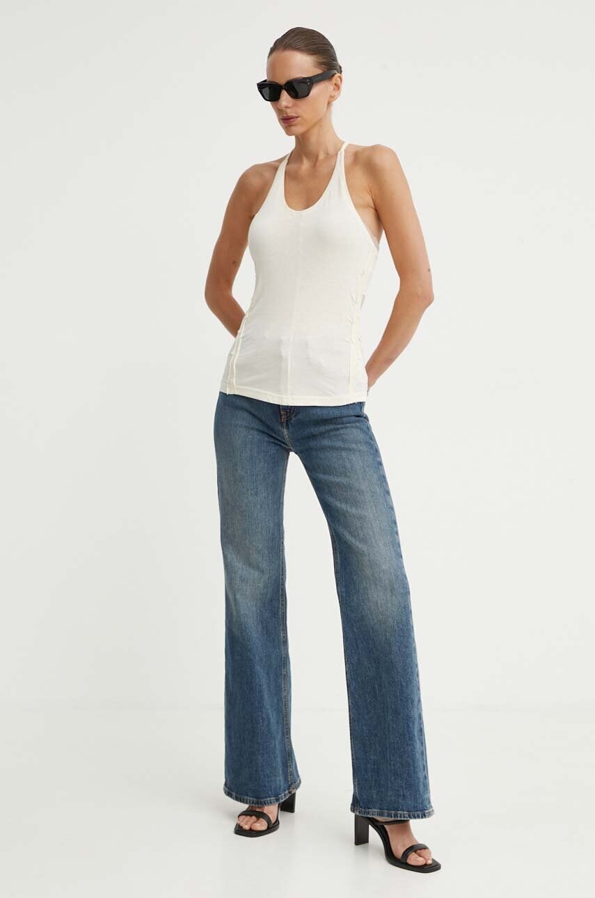 Бавовняний топ G-Star Raw колір бежевий D24652-4107